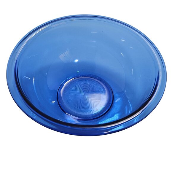 Pyrex Blue Mixing Nesting Bowl 1.5qt vtg kitchenwares serving 8.5" made in USA - Picture 2 of 9
